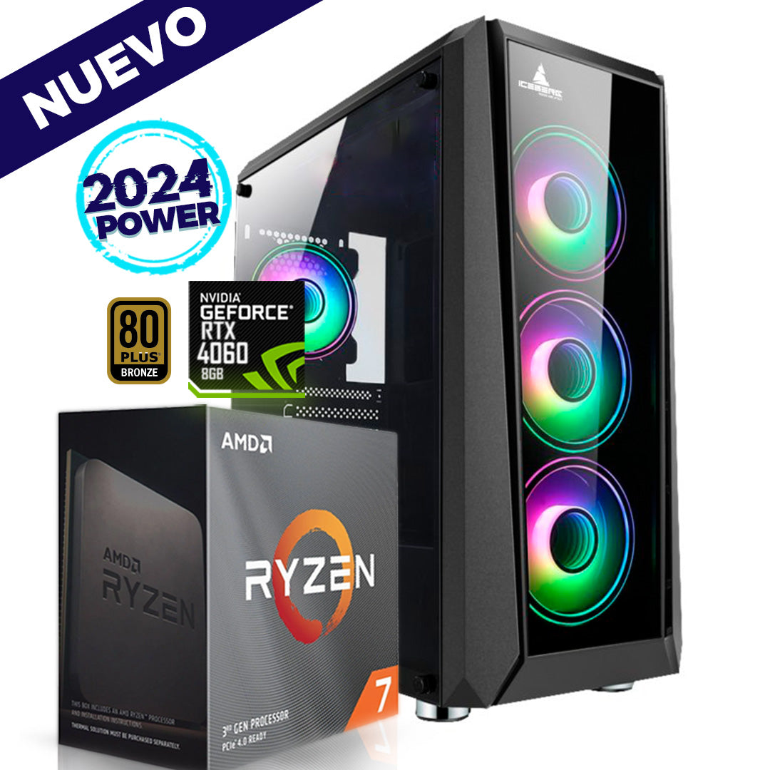 PC Torre Gamer WARZONE X AMD RYZEN 7 5700X +B550+ 32Gb + Ssd 1tb +RTX 4060@pd