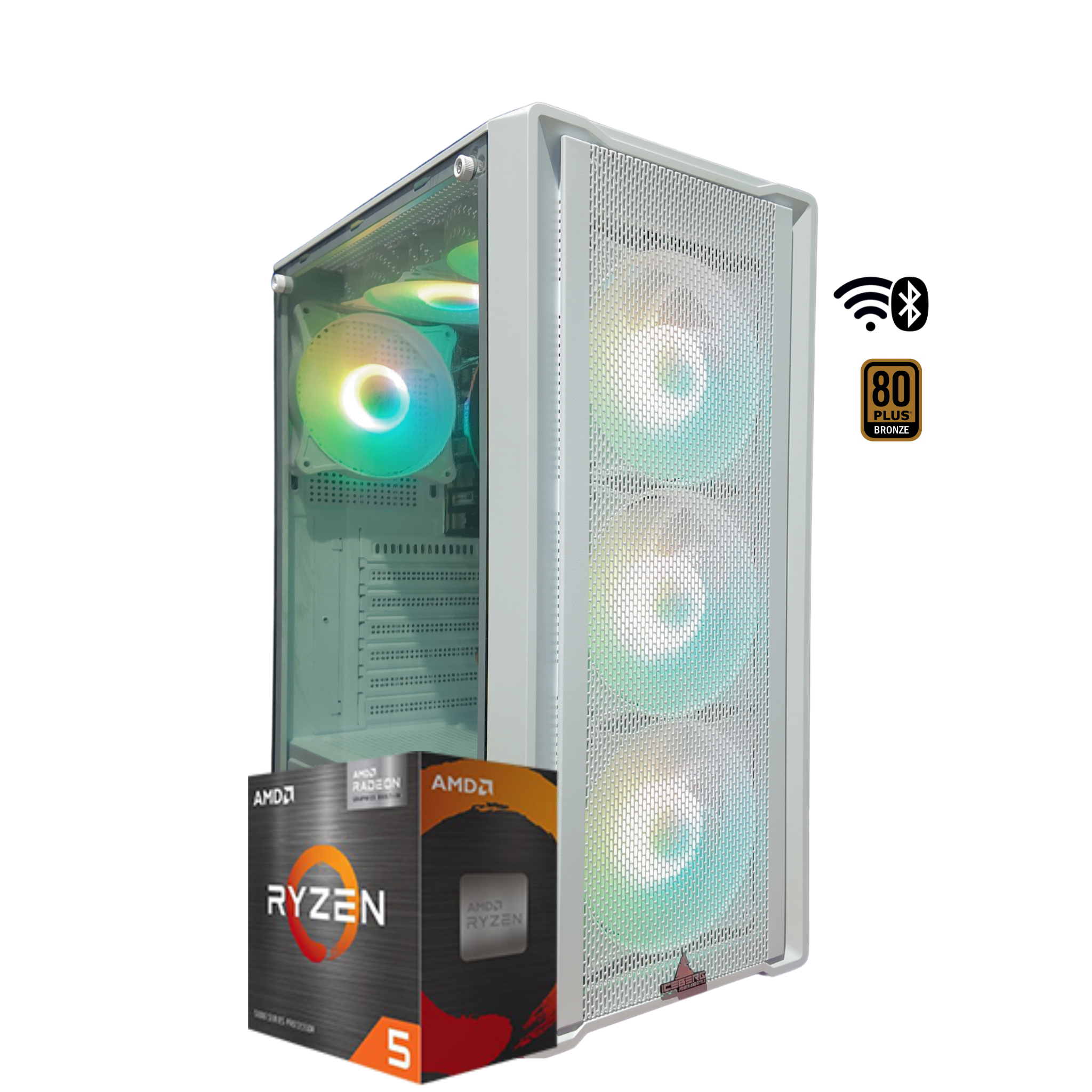 PC TORRE TITAN R5 AMD RYZEN 5 5600G - B550M (WIFI+BT) - 16 GB - Nvme 512 GB