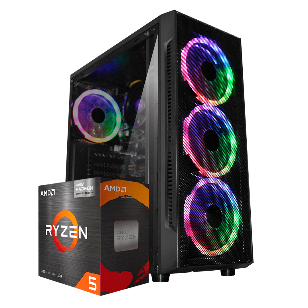 PC Torre GHOST PRO AMD RYZEN 5 4600G + A520M +16Gb+ Ssd 500 Gb @Pd