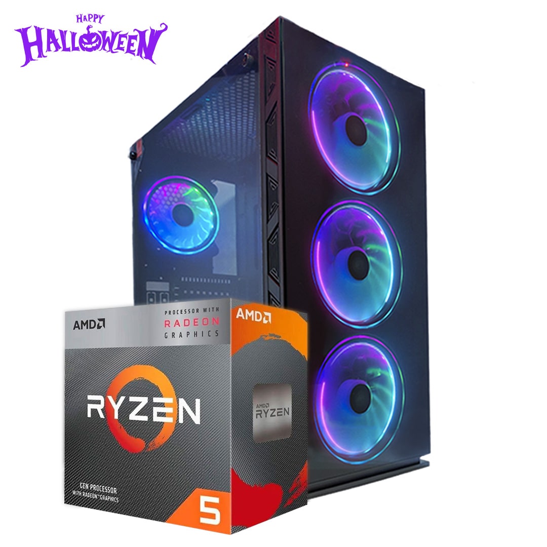 PC Torre GHOST PRO AMD RYZEN 5 4600G + A520M +16Gb+ Ssd 500 Gb @Pd