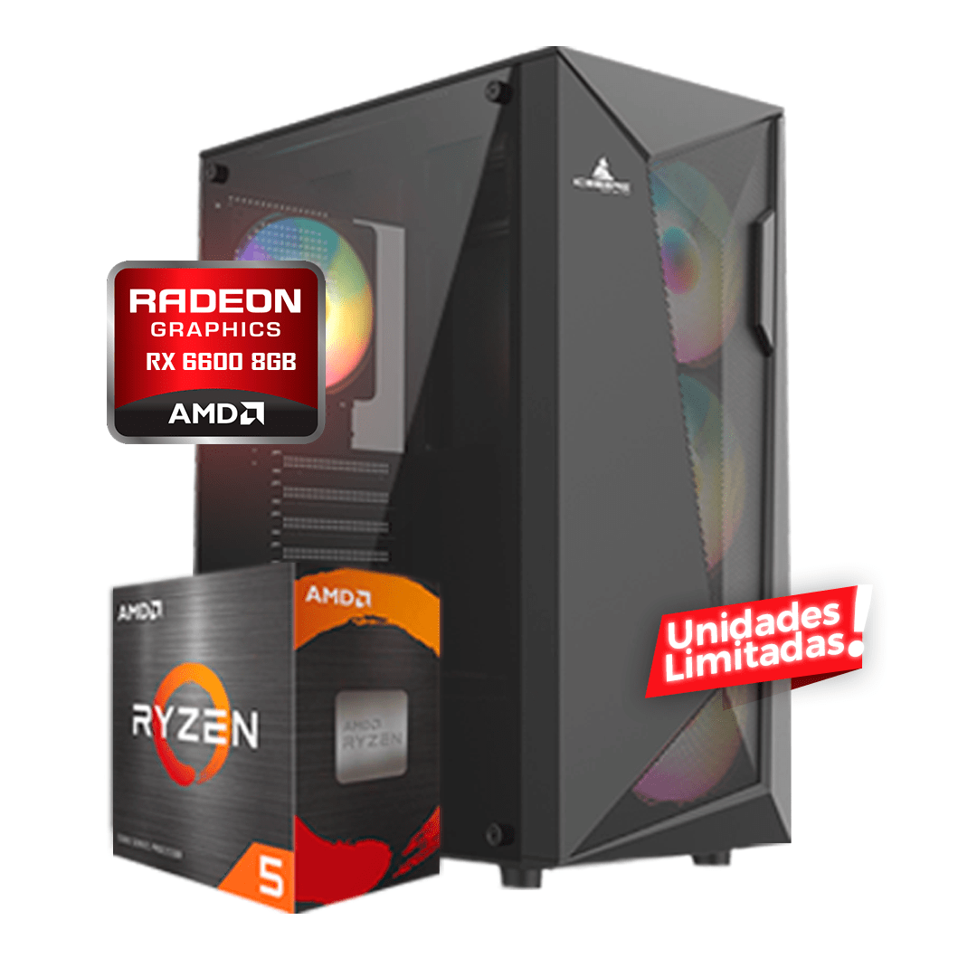 PC Torre Gamer KRATOS AMD Ryzen 5-5500 +B550+ 16Gb +512 Nvme + RX 580 8GB  @pd