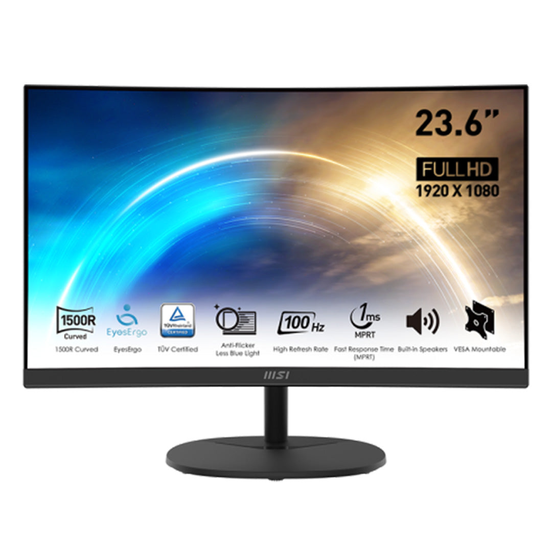 MONITOR  MSI 24" MP2412C CURVO 100Hz 1Ms 1920 X 1080 VA HDMI + DP PARLANTES