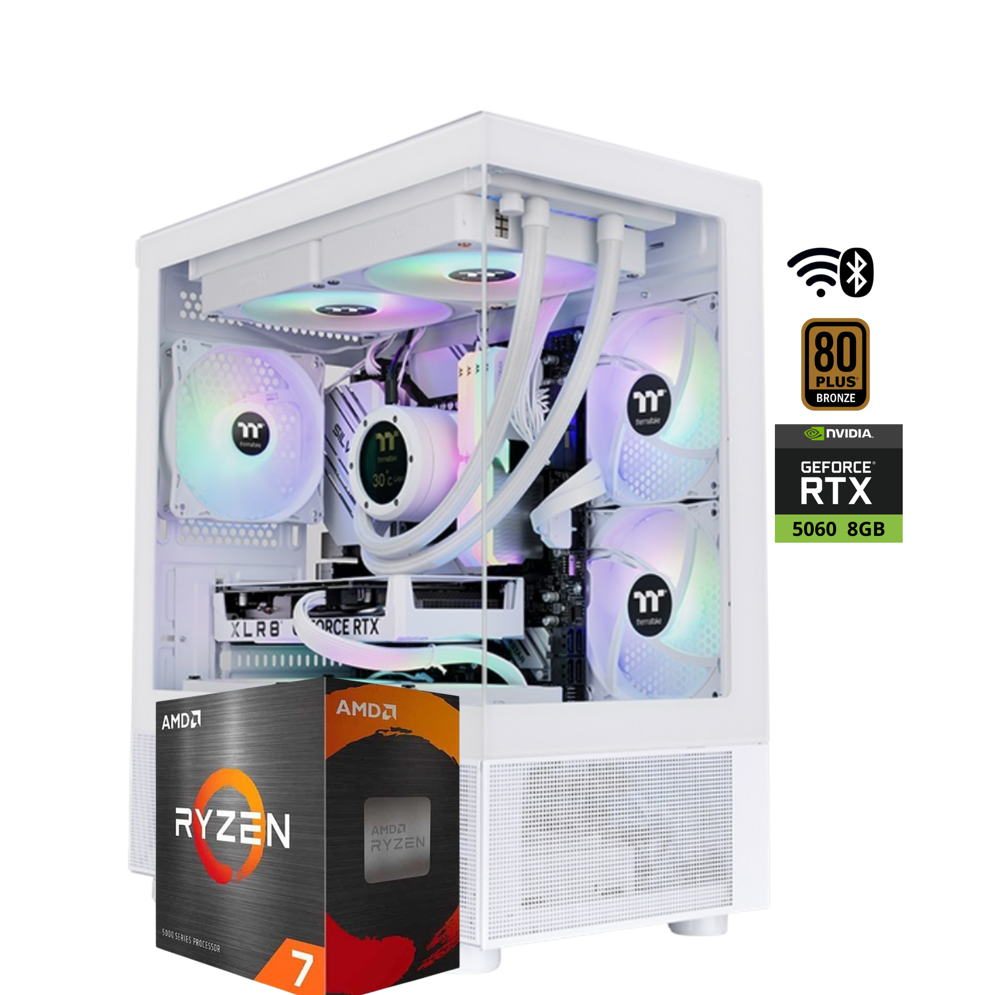 PC TORRE FENIX AMD RYZEN 7 5700X -  B550 (WIFI + BT) - 32GB + Nvme 1 TB - RTX 5060 (Copia)