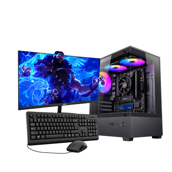 PC STAR / RYZEN 5 5600GT + 8GB DDR4 + NVMe 250GB + FTE 450W + A520M  22" 120Hz + COMBO