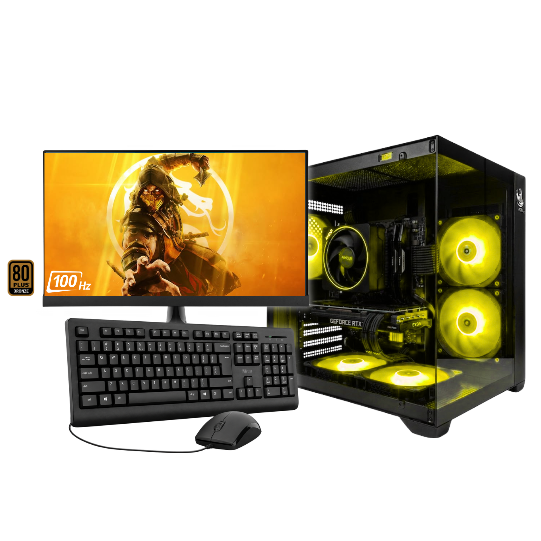 PC ZEUS / RYZEN 5 8500G + 16GB DDR5 + NVMe 512GB + FTE 450W + B650/B840  22" 120Hz + COMBO