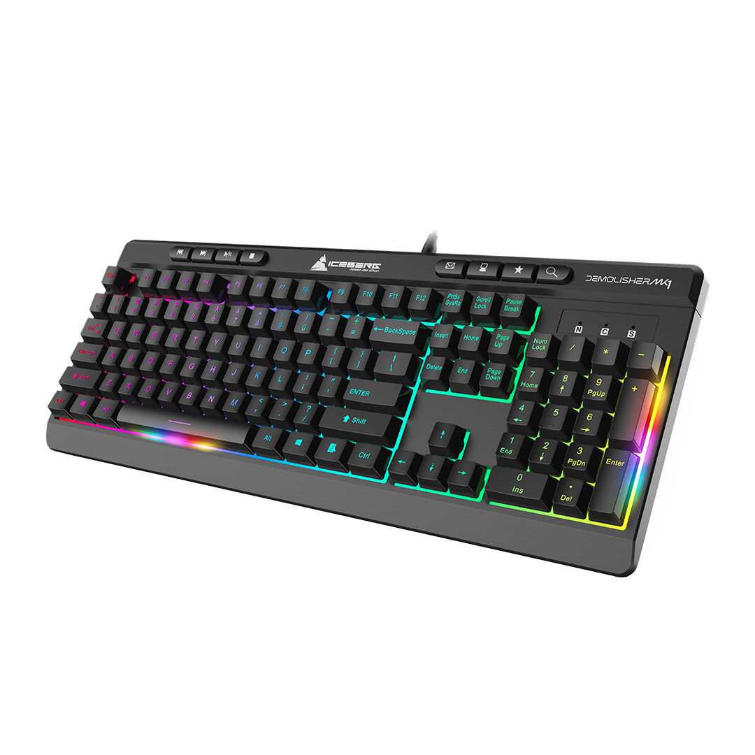 Combo Teclado y Mouse Alámbrico GAMER RGB ICEBERG