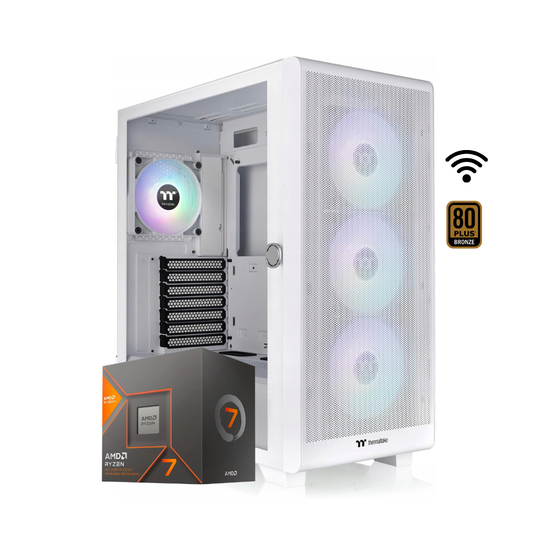 PC TORRE TRON / S200 WHITE  -  AMD RYZEN 7 8700G -  B650 (WIFI ) - 16GB + Nvme 1 TB