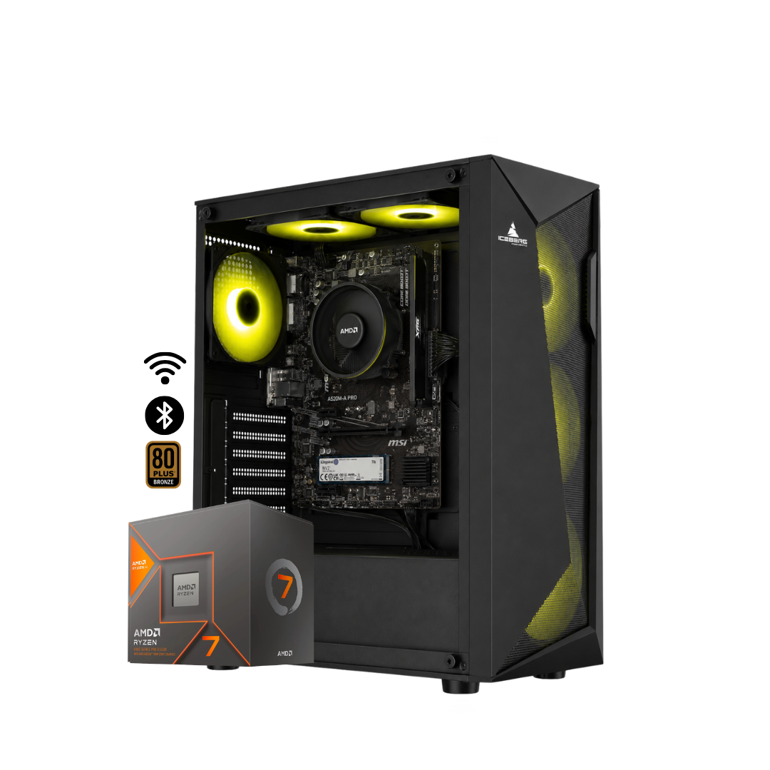TORRE FENIX PRO / RYZEN 7 8700G + 16GB DDR5 + NVMe 512GB + FTE 600W Bz + B650/B840 WIFI & BT