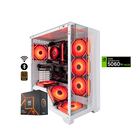 TORRE NOVA PLUS / RYZEN 9 7900X + 32GB DDR5 + NVMe 1TB + FTE 750W Bz + B850 WIFI & BT + RTX 5060TI 16GB + REF LIQUIDA 240