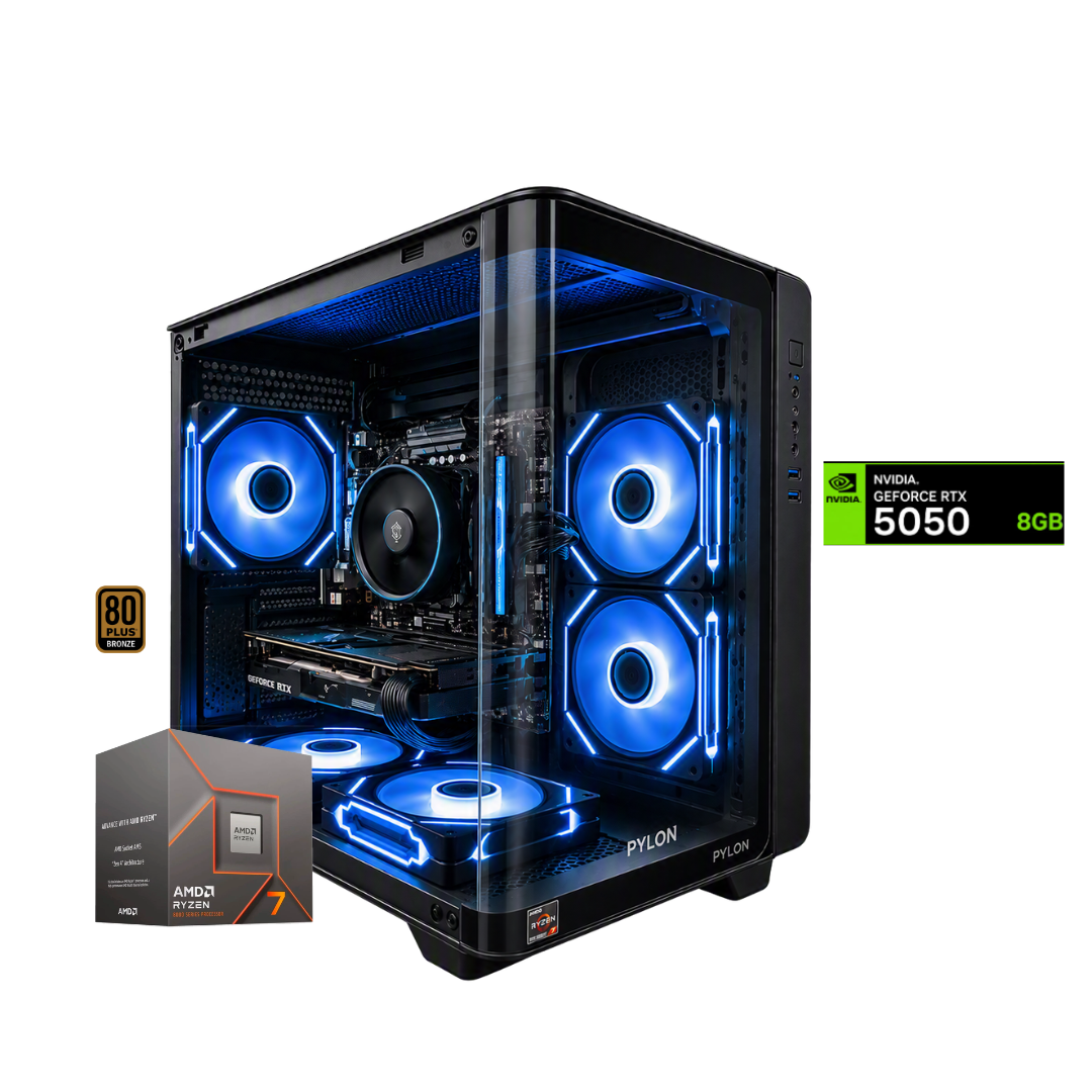 TORRE THOR PLUS / RYZEN  7 8700F + 16GB DDR5 + NVMe 512GB + FTE 750W Bz + B650/B840 + RTX 5050 8GB