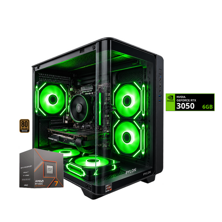 TORRE THOR / RYZEN  7 8700F + 16GB DDR5 + NVMe 512GB + FTE 750W Bz + B650/B840 + RTX 3050 6GB