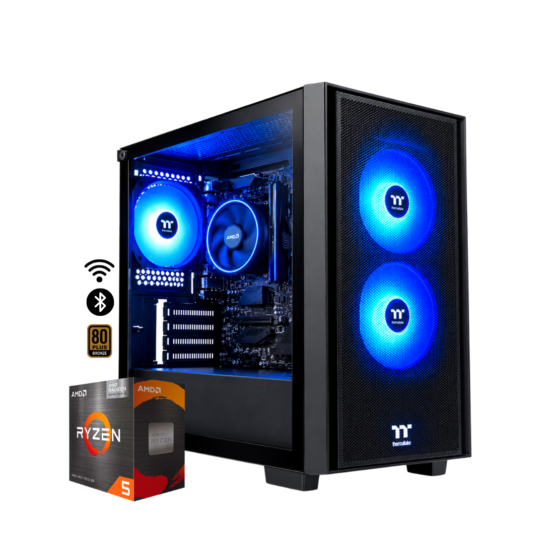 TORRE TITAN / RYZEN 5 5600GT + 16GB DDR4 + NVMe 512GB + FTE 600W Bz + B550M WIFI & BT