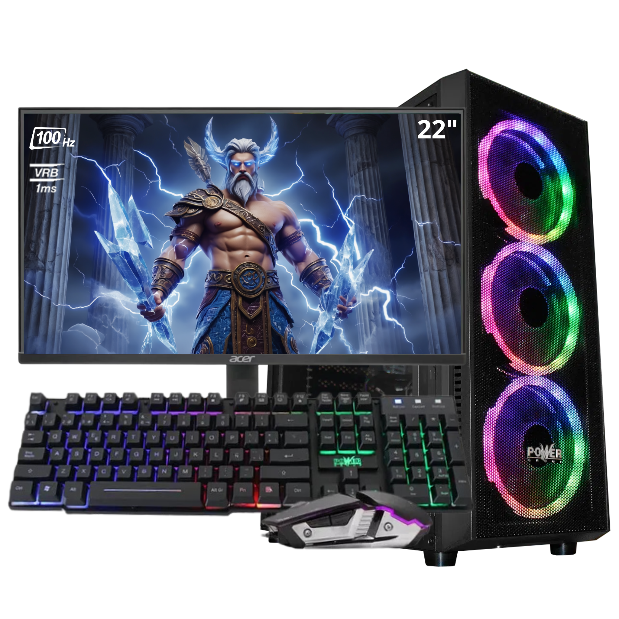 COMPUTADOR ZEUS AMD RYZEN 5 8500G - B650 - 16GB - Nvme 512GB - MONITOR 22" 100Hz - COMBO - WIN 11