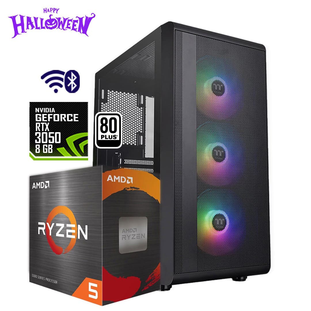 PC Torre Gamer ARES AMD RYZEN 5 5600X +B550 WIFI + 16Gb + Ssd 512GB Nvme + RTX 3050 8GB @pd