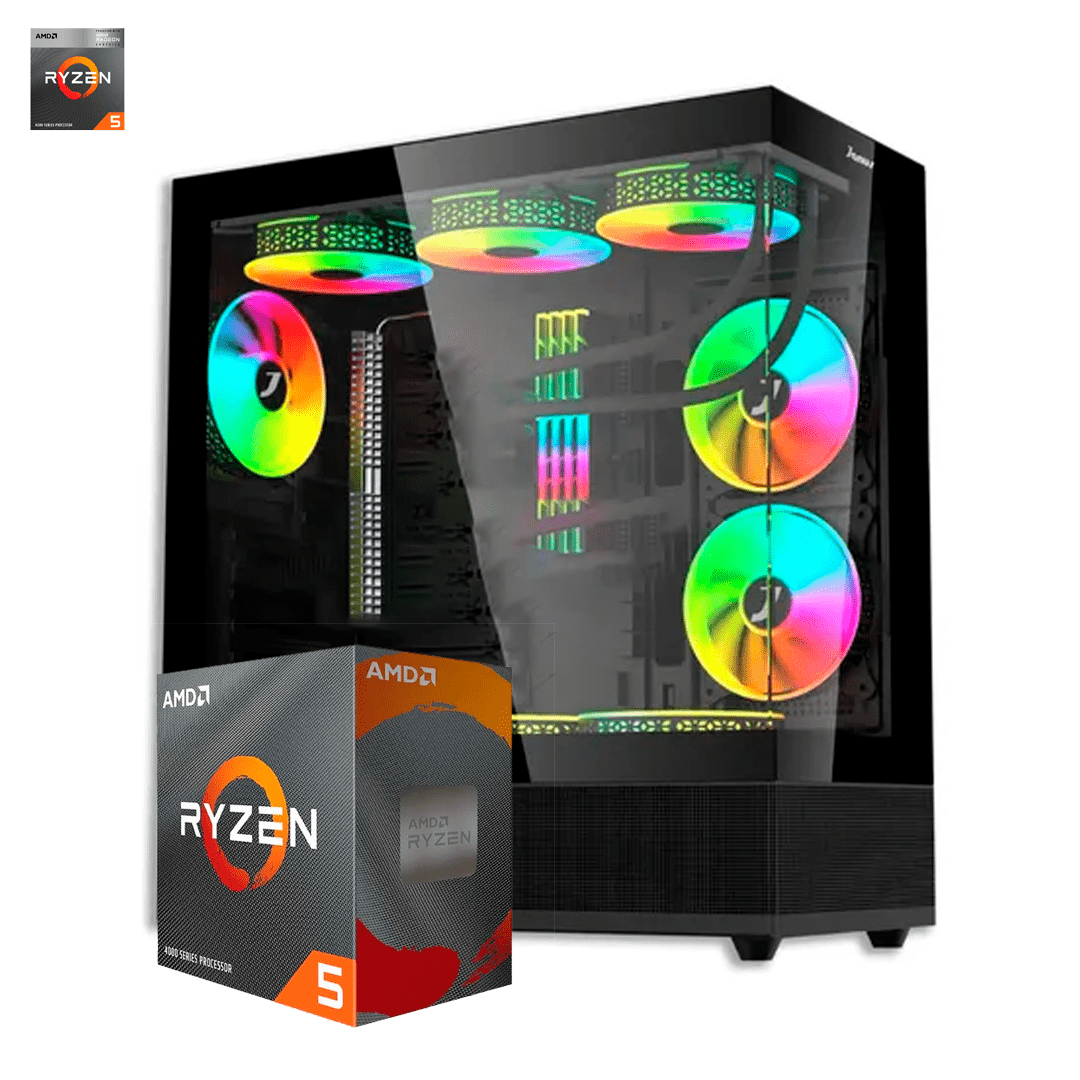 PC Torre GHOST PRO AMD RYZEN 5 4600G + A520M +16Gb+ Ssd 500 Gb @Pd